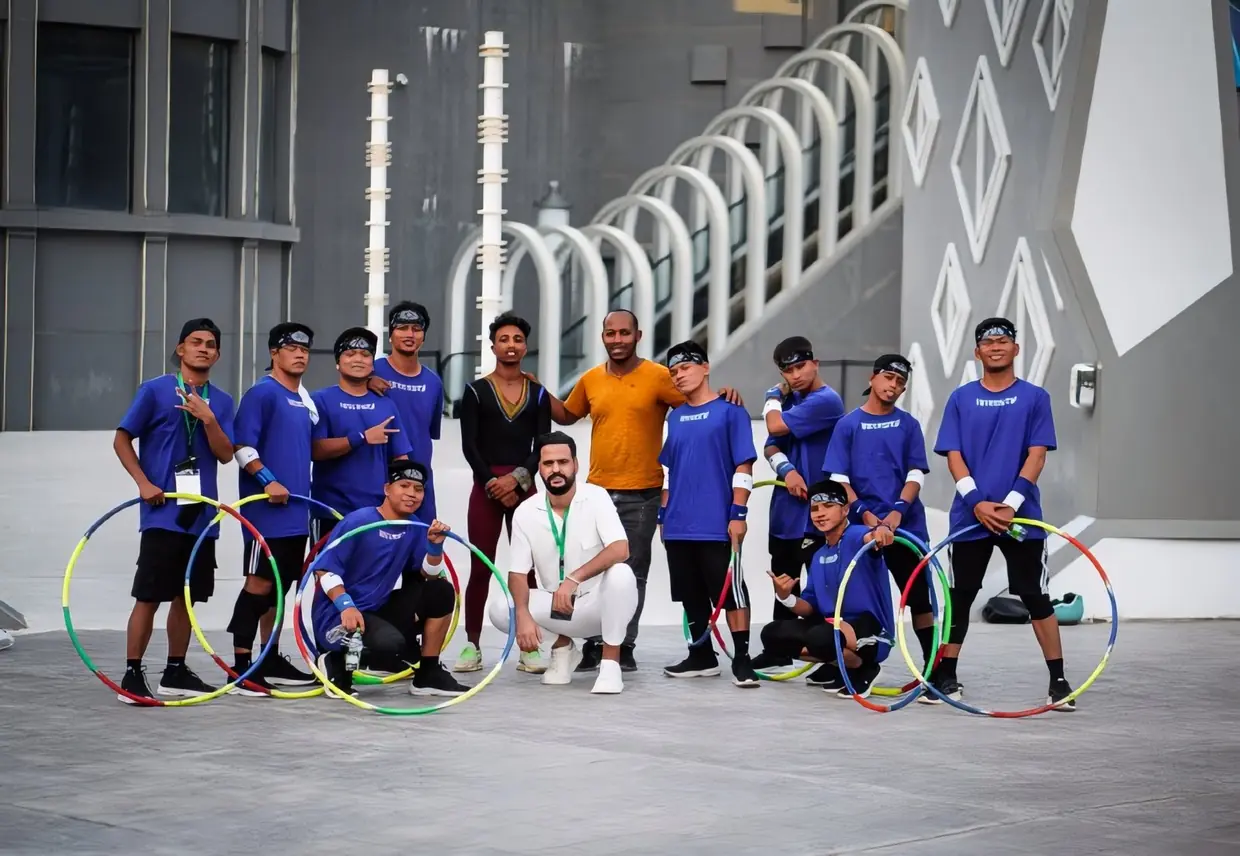 Performers and crew on site at Boulevard Riyadh City